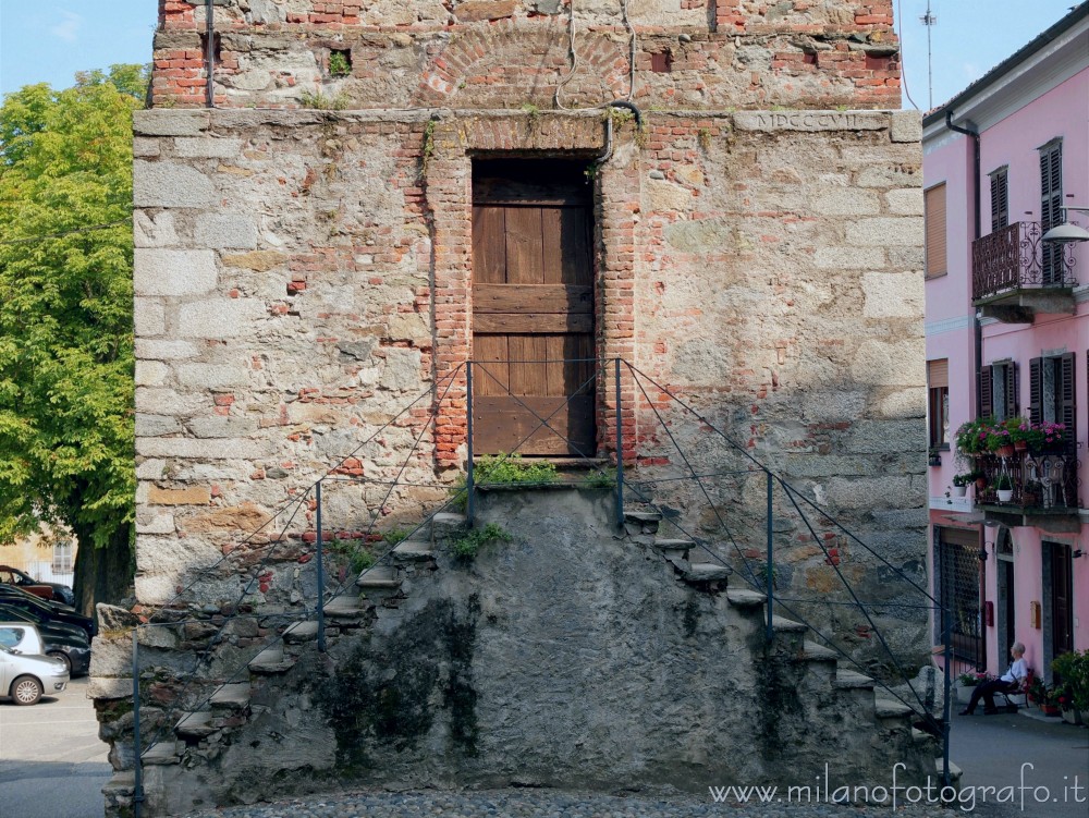 Azeglio (Biella, Italy) - Base of the bell tower of the Church of San Martino